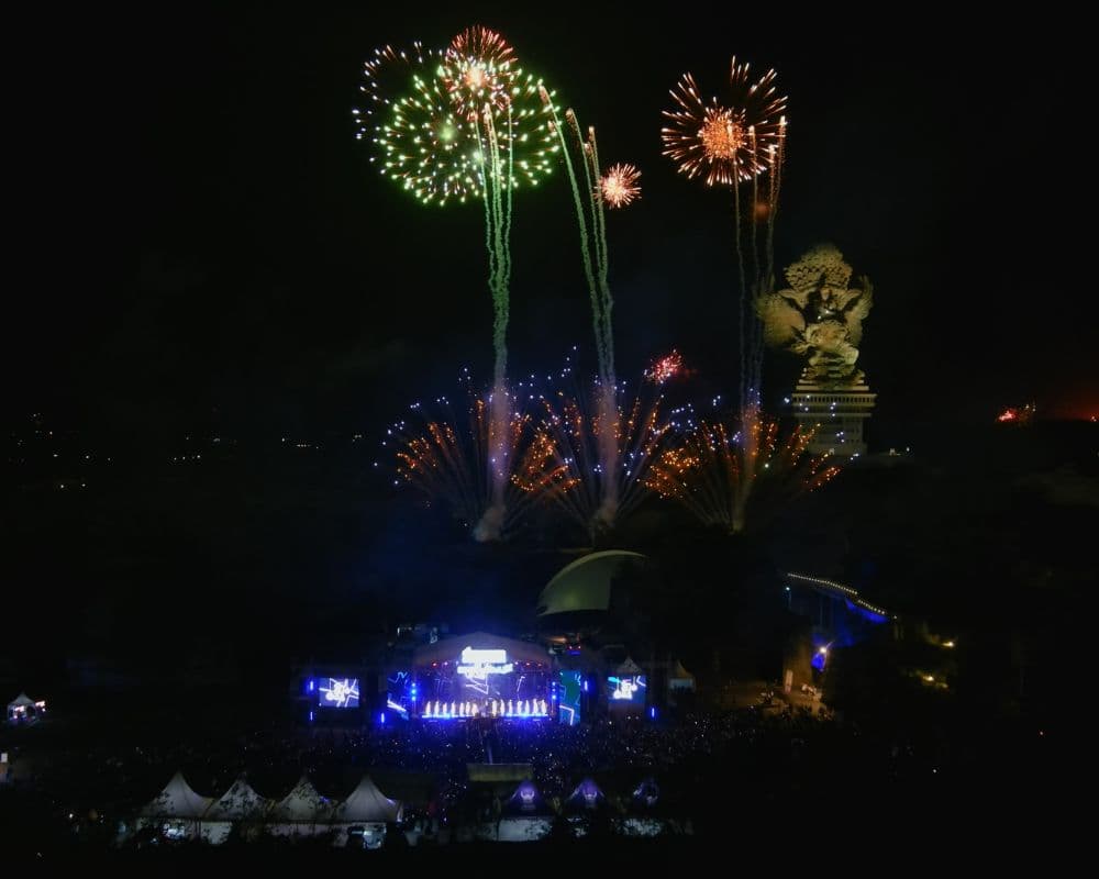 Bali's GWK Fireworks Festival Celebrates New Year 2024